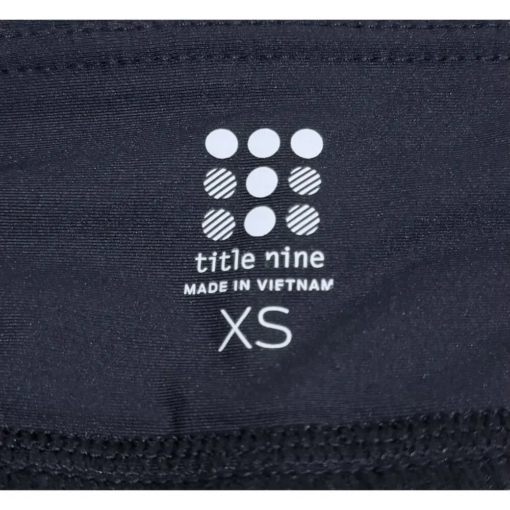 Title Nine Anti-Run-7" Womens Shorts XS Black Pockets Elastic Waist Drawstring - Picture 7 of 13